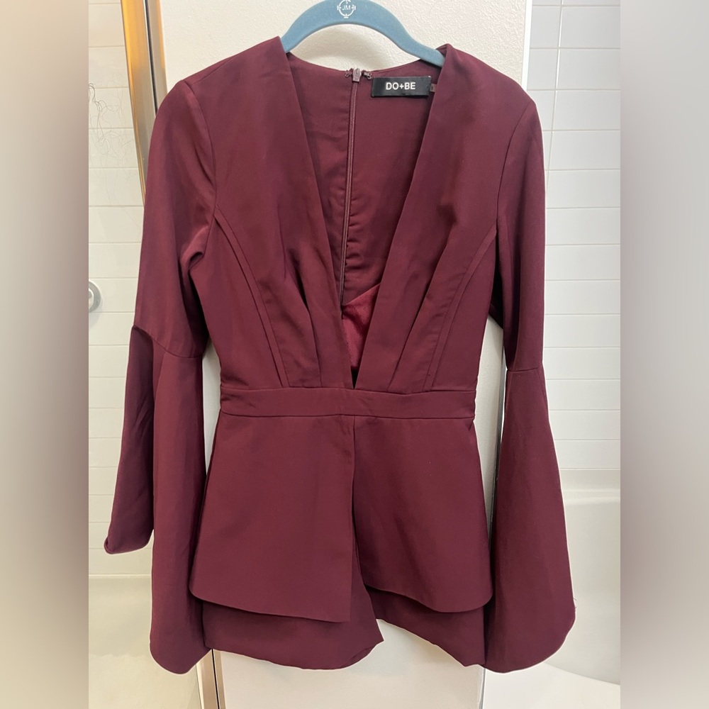 DO+BE Maroon Burgundy Romper
